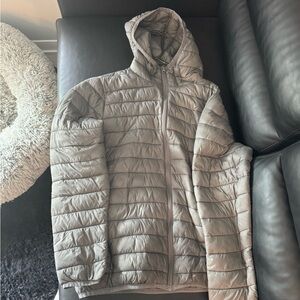 Men's Gray Hooded Puffer Jacket